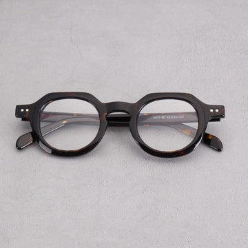 Reg Vintage Acetate Round Optical Glasses Frame Round Frames Southood Leopard